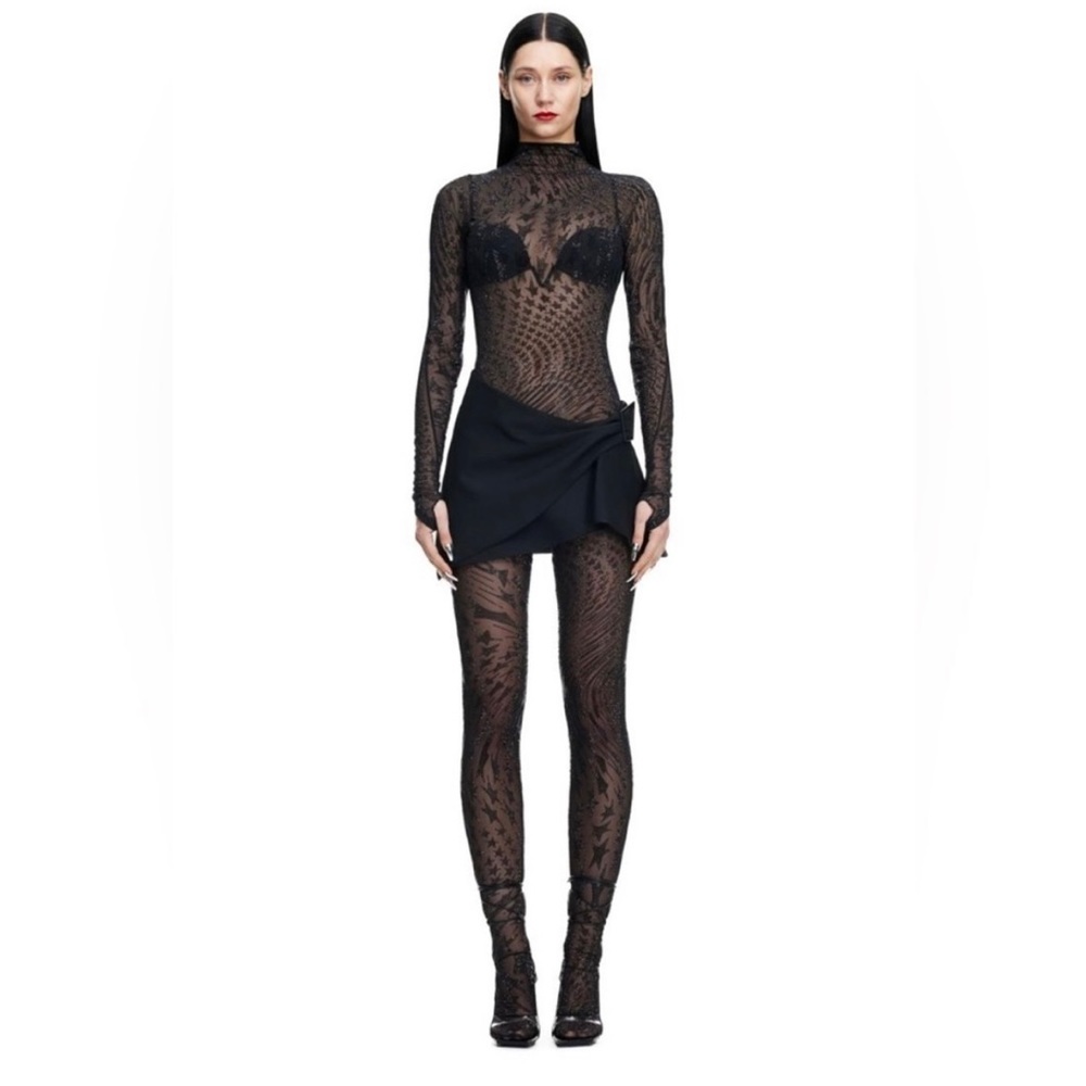 Mugler x HM Rhinestone Set w Wool Skirt